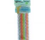 REUSABLE STRAWS 9 INCH 25 COUNT