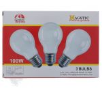 FROSTED LIGHT BULB 3 PACK  100 WATTS