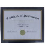 DOCUMENT FRAME 8.5 X 11 INCH BLACK AND GOLD