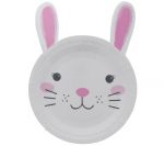 EASTER PAPER BUNNY PLATE 8 COUNT