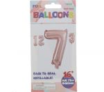 ROSE GOLD #7 FOIL BALLOON 16IN
