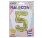 GOLD #5 FOIL BALLOON 34 INCH