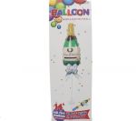 CHAMPAGNE BOTTLE BALLOON 14IN WITH STAND