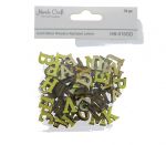 GLITTER WOODEN ALPHABET LETTERS 15 MM 78 PACK
