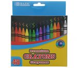 48 Counts Premium Color Crayons Coloring Set Assorted Colors School Art Gift for Kids Teens 1-Pack