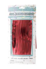 RED FOIL FIRNGE CURTAIN  