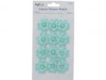 FABRIC FLOWER PATCH MINT WITH STONE