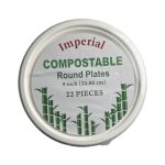 2.99 COMPOSTABLE ROUND PLATES 9 INCH 22 PCS