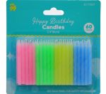 HAPPY BIRTHDAY CANDLES 2.4 INCH 60 PACK