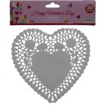 VALENTINES DAY DOILIES 6 INCH 20 PACK