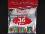 PLASTIC FORKS CLEAR 7IN 36PC
