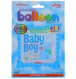 BABY BOY SQUARE NON FOIL BALLOON 18 INCH