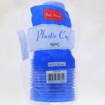 BLUE PLASTIC CUPS 16 PC 16 OZ  XXX