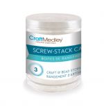 SCREW STACK CANISTERS 3 PACK 2.75 X 1 INCH  XXX
