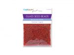 RED VERMILLION GLASS SEED BEADS