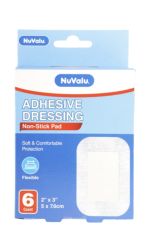 1.99 NUVALU ADHESIVE DRESSING 6 COUNT