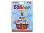 HAPPY BIRTHDAY CAKE MYLAR BALLOON 18 INCH