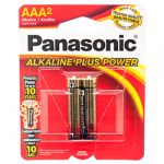 BATTERY PANASONIC ALKALINE #AAA- 2PK POWER PLUS