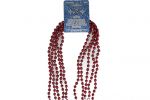 RED 5 PACK DISCO BEADS 32 INCH