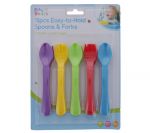 EASY TO HOLD SPOON AND FORKS 10 COUNT