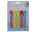 EASY TO HOLD SPOON AND FORKS 10 COUNT  