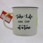 4.99 TAKE LIFE ONE CUP AT A TIME CANDLE IN MUG