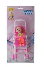 MINI DOLL WITH STROLLER  