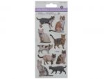 CATS SHIMMER ANIMAL STICKERS 3D