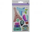 TRAVEL PUFFY EMBOSSED STIKCERS 3D