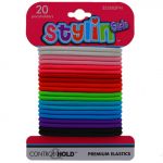 STYLIN GIRLS ELASTIC PONY HOLDERS 20 PACK