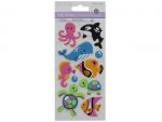 SEA CREATURES PUFFY STICKERS 3D