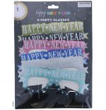 HAPPY NEW YEAR PARTY GLASSES 6 COUNT