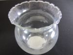TEMP. GLASS FISH BOWL W RUFFLE 4.25 IN X 5 IN