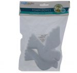 FOAM DOVES 2 PACK 12 X 12 CM