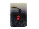 MEDIUM HEIGHT TWO TONE SCENTED CANDLE PILLAR