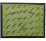 DOCUMENT FRAME BLACK AND GOLD TRIM 8.5 X 11 INCH  