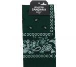 Green Bandana 100 Cotton Versatile Large Paisley Bandanas in Pack of 1