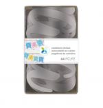 SILVER MOMENTA LETTER STICKERS 64 PC
