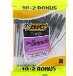 BIC CRISTAL LXTRA SMOOTH PEN 12 PACK
