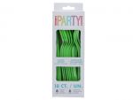 LIME GREEN PLASTIC CUTLERY 18 COUNT XXX