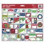 CHRISTMAS SELF ADHESIVE GIFT LABELS 120 COUNT