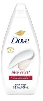 4.99 DOVE SILKY VELVET BODY WASH 15.2 FL OZ