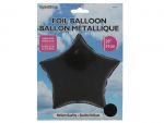 Black Star Shape Foil Mylar Balloon  