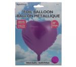 FUCHSIA HEART MYLAR BALLOON 20 INCH