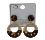 GOLD MARBLE EARRING