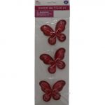 RED SHEER BUTTERFLY 4 PACK