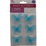 BLUE SHEER BUTTERFLY 6 PACK