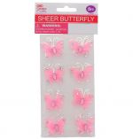 SHEER BUTTERFLY PINK 8 PACK SMALL