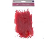 RED GOOSE FEATHERS 5-7IN