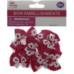 RED BOW EMBELLISHMENTS 12 PACK
